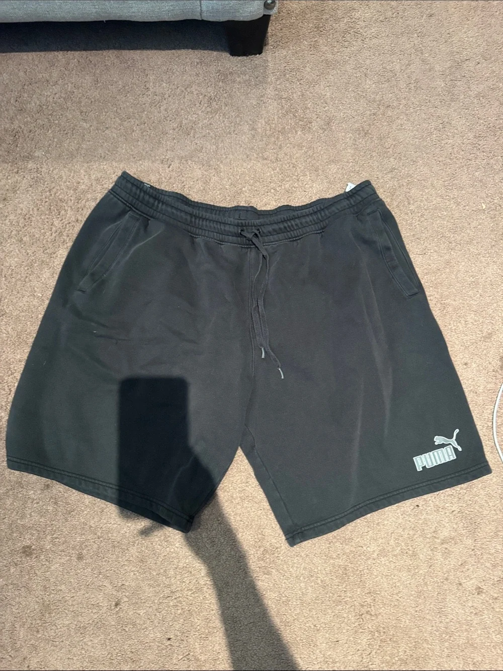 Puma Black Men's Athletic Drawstring Shorts